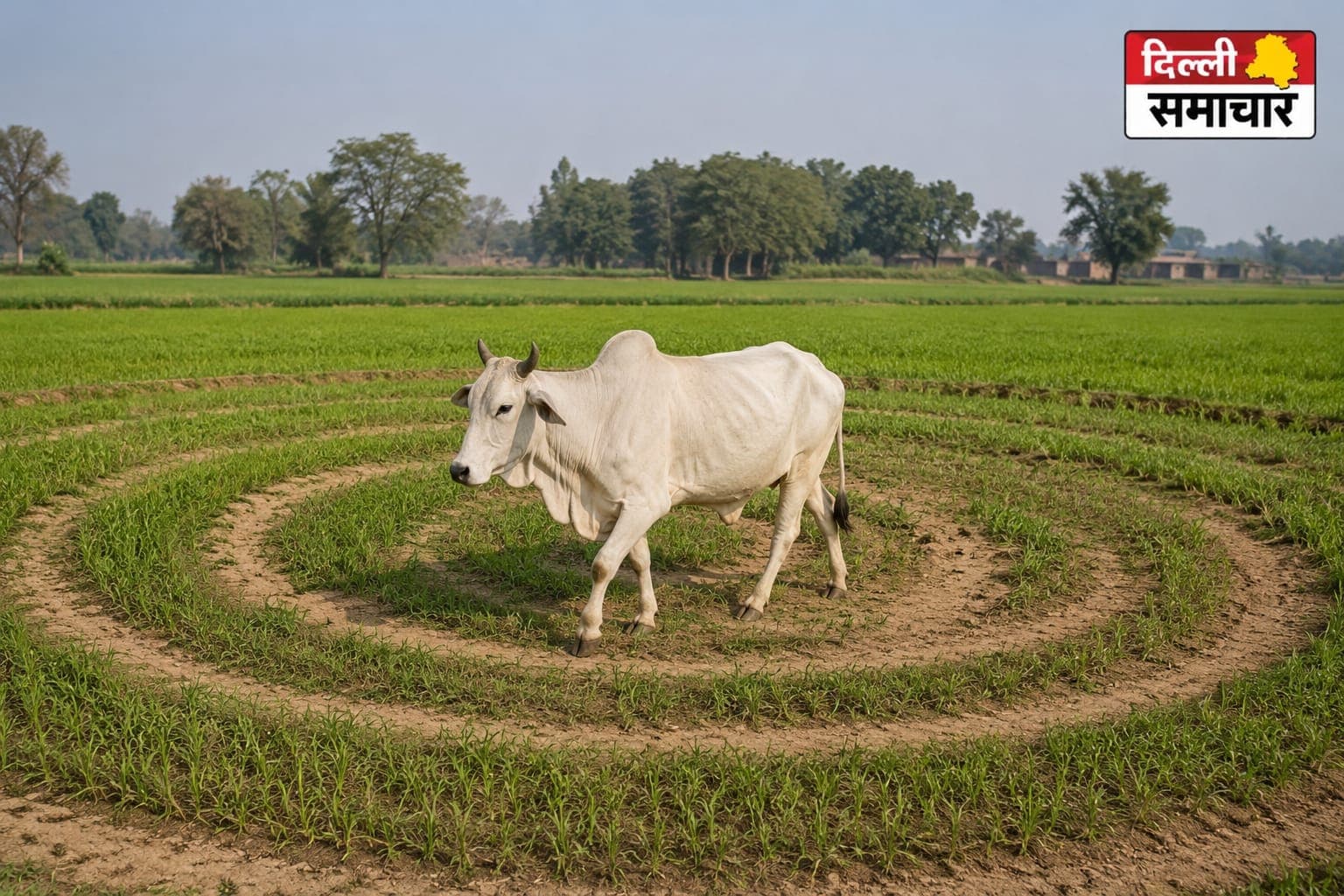 UP : श्रावस्ती में गाय का रहस्यमयी व्यवहार बना चर्चा का विषय, 7 दिनों से लगातार खेत की परिक्रमा कर रही गौ माता