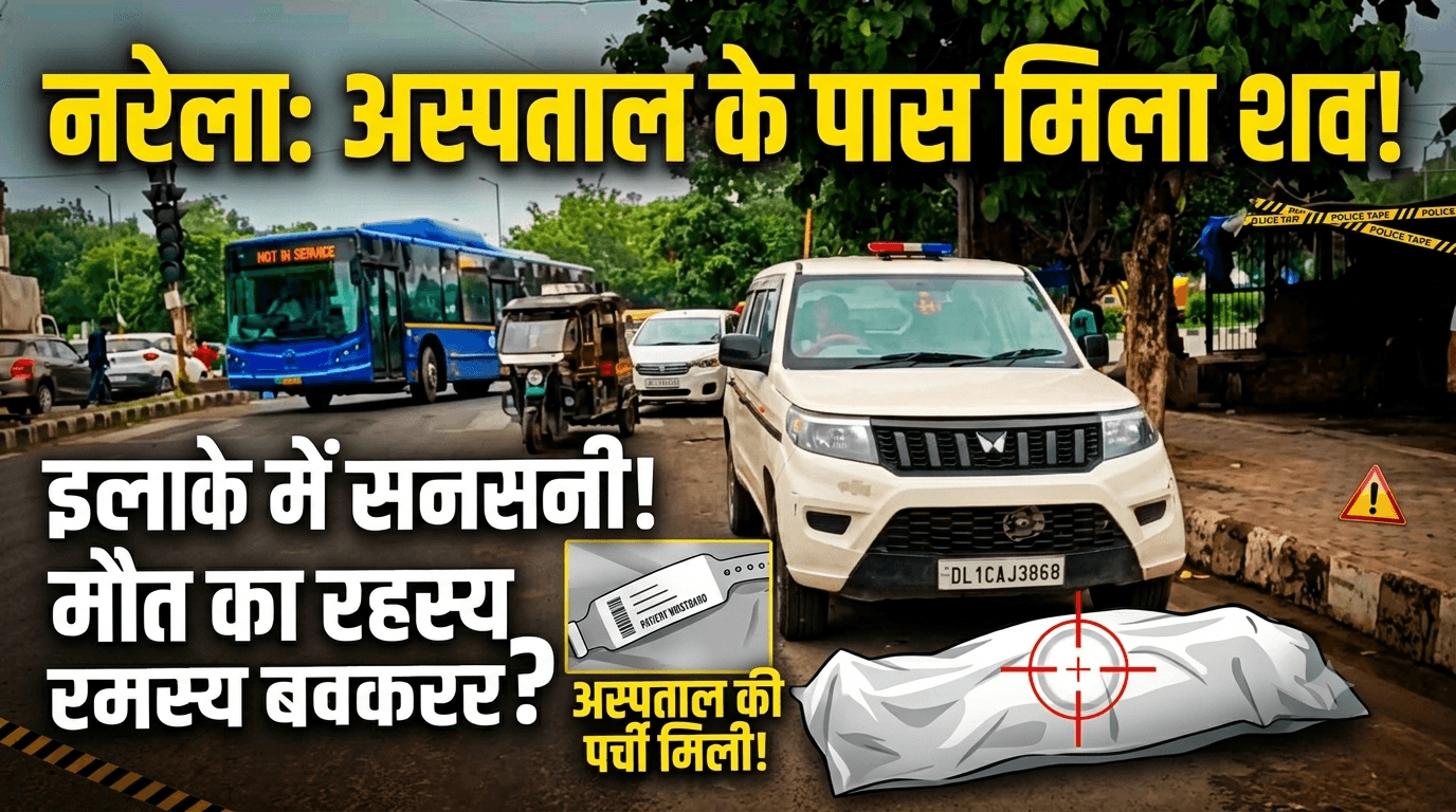 नरेला के सत्यवादी राजा हरिश्चंद्र अस्पताल के पास एक व्यक्ति का शव मिलने से इलाके में फैली सनसनी