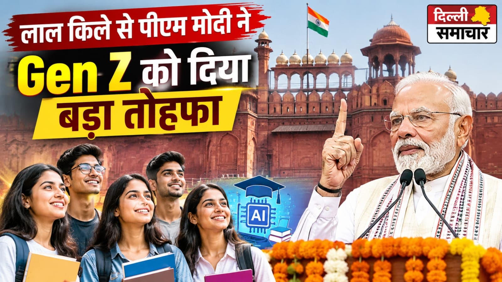 Delhi : लाल किले से पीएम मोदी ने Gen Z को दिया बड़ा तोहफा