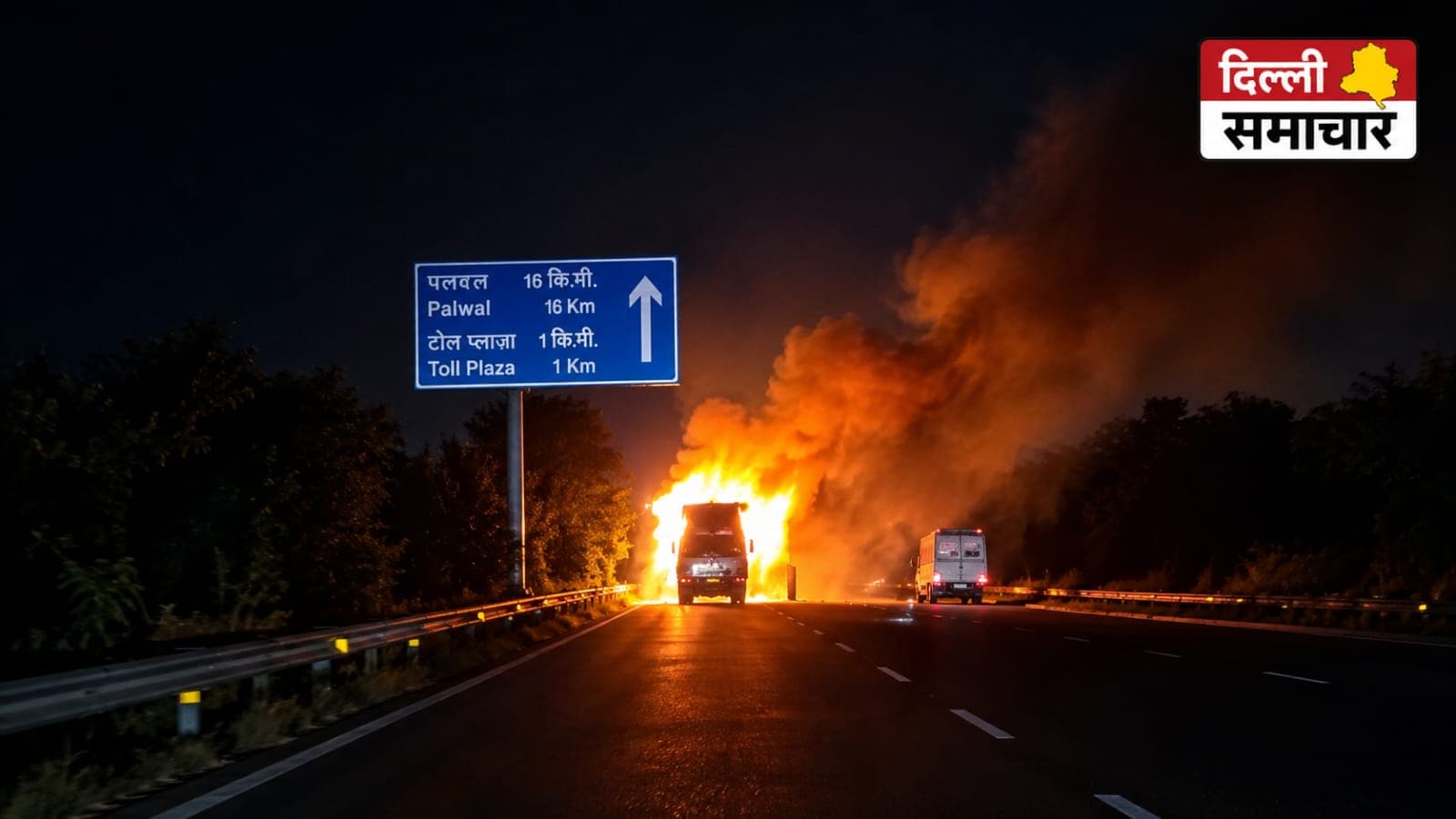 Greater noida : यमुना एक्सप्रेसवे पर स्लीपर बस बनी आग का गोला, 9 यात्रियों की मौत