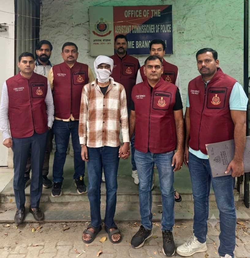 दिल्ली में ₹1 करोड़ की रंगदारी की साजिश नाकाम, क्राइम ब्रांच ने आरोपी को किया गिरफ्तार
